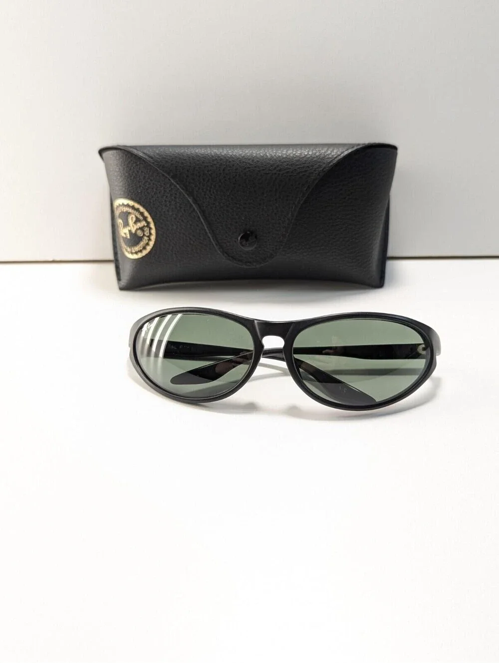 VINTAGE RAY BAN B&L BLACK G15 UV SPORT WRAP SUNGLASSES EYEWEAR CLASSIC CHIC